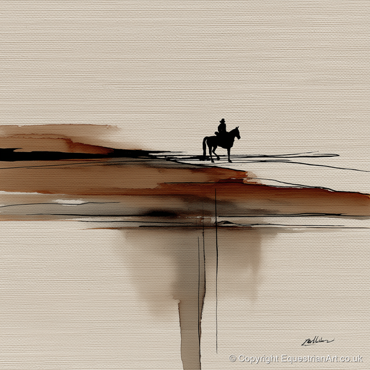 Horizon Rider - western horse art print and canvas by Julian Vance A.I
