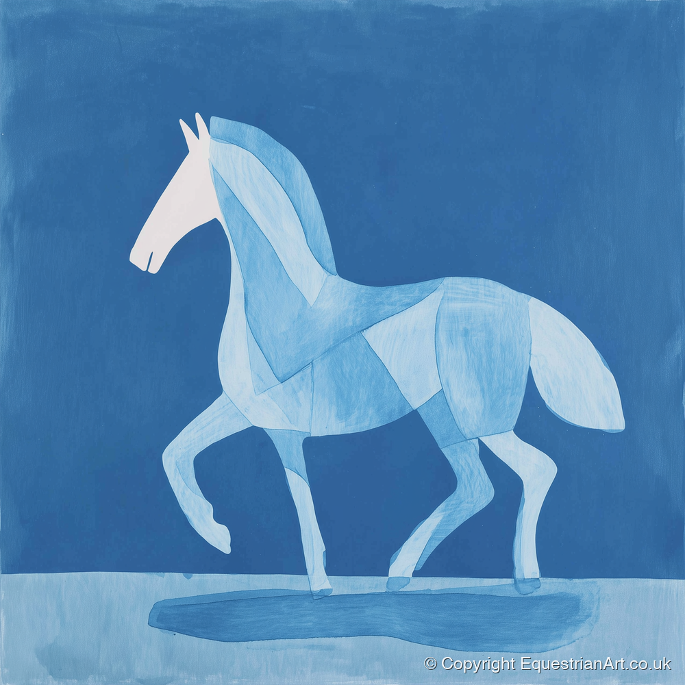 Ice Blue Cadence - horse breed art print and canvas by Roland Bishop A.I