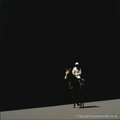 Into the Light - racing horse art print and canvas by Adelaide Calloway A.I