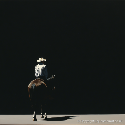 Into the Shadows - western horse art print and canvas by Adelaide Calloway A.I