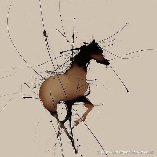 Kinetic Equine Spirit - wild horses art print and canvas by Julian Vance A.I