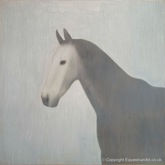 Linear Elegance - horse portrait art print and canvas by Constance Haywood A.I