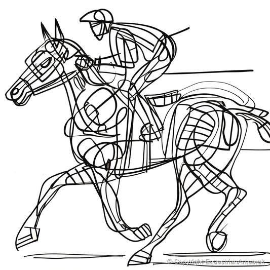 Linear Racing Form - racing horse art print and canvas by Conrad Gallagher A.I