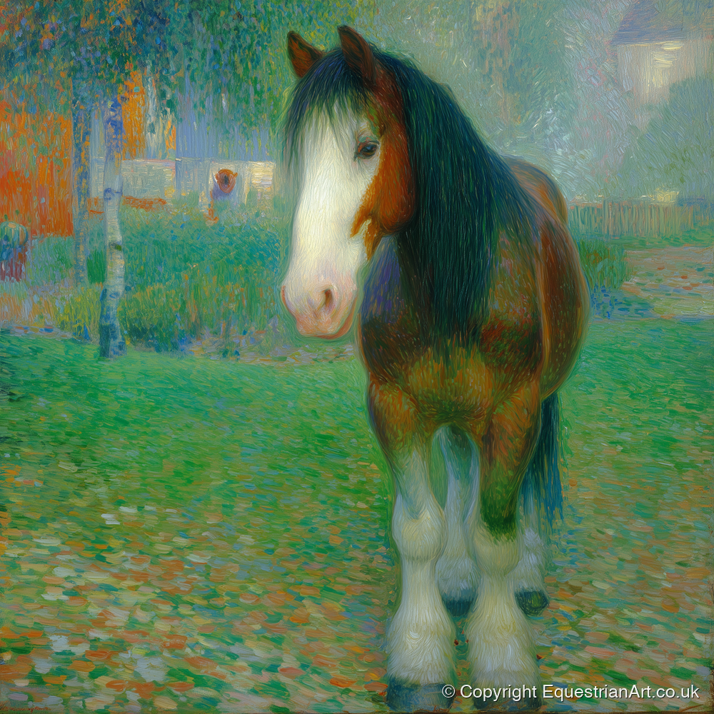 Luminous Gentle Giant - horse breed art print and canvas by Ambrose Keating A.I