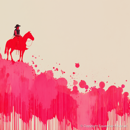 Magenta Maverick - western horse art print and canvas by Camilla Royston A.I