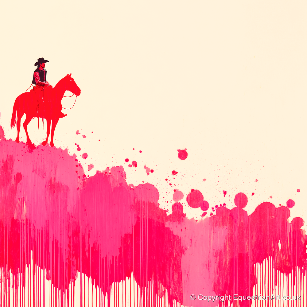 Magenta Maverick - western horse art print and canvas by Camilla Royston A.I