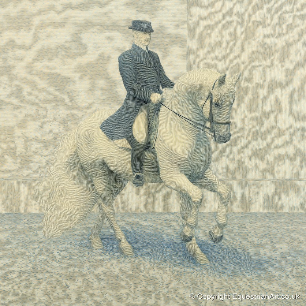 Mastery of Movement - dressage horse art print and canvas by Arthur Sterling A.I
