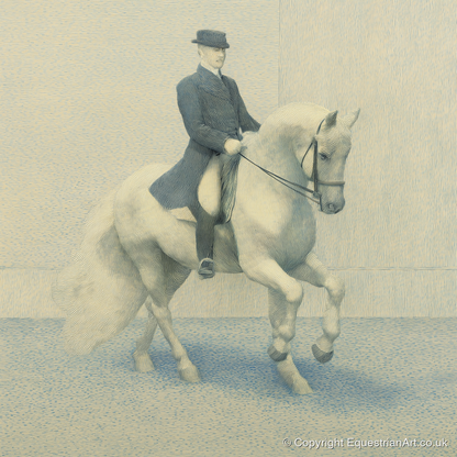 Mastery of Movement - dressage horse art print and canvas by Arthur Sterling A.I