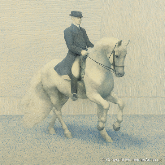 Mastery of Movement - dressage horse art print and canvas by Arthur Sterling A.I
