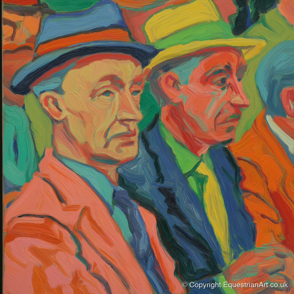 Men of the Turf - racing horse art print and canvas by Mirabel Carlyle A.I