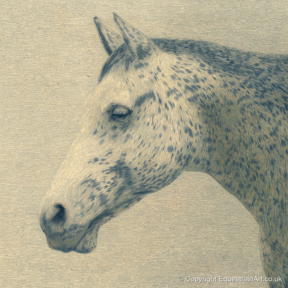 Meticulous Equine Profile - horse breed art print and canvas by Arthur Sterling A.I