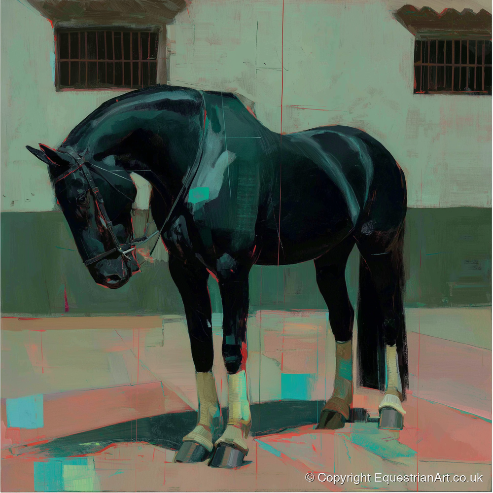 Midnight Silhouette Study - horse breed art print and canvas by Quentin Hart A.I