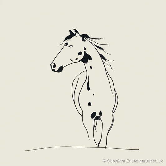 Minimalist Appaloosa Profile - horse breed art print and canvas by Penelope Fox A.I
