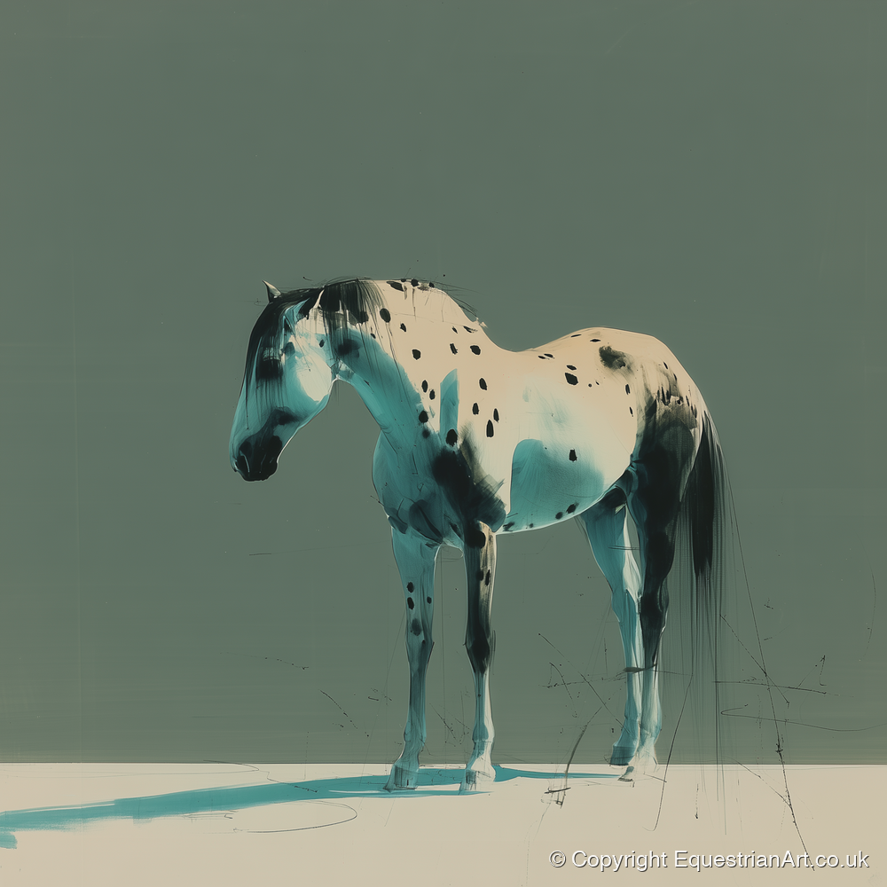 Modern Appaloosa Study - horse breed art print and canvas by Callum Ross A.I