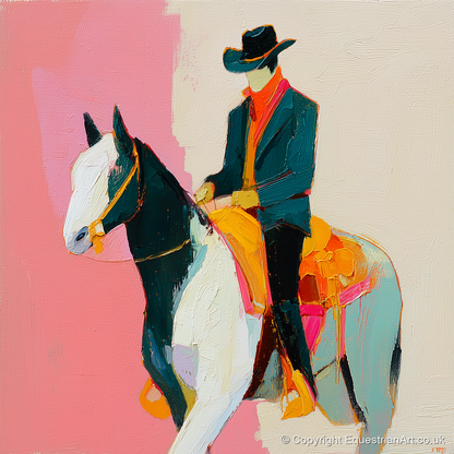 Modern Western Spirit - western horse art print and canvas by Genevieve Moore A.I