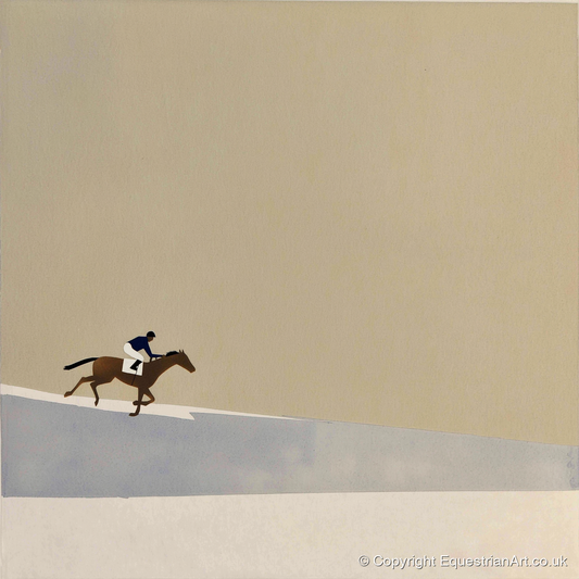 Morning On The Gallops - racing horse art print and canvas by Phillip Marbury A.I