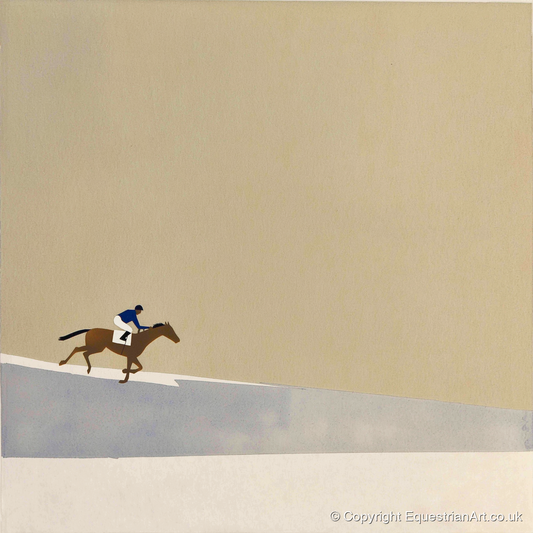 Morning On The Gallops - racing horse art print and canvas by Phillip Marbury A.I