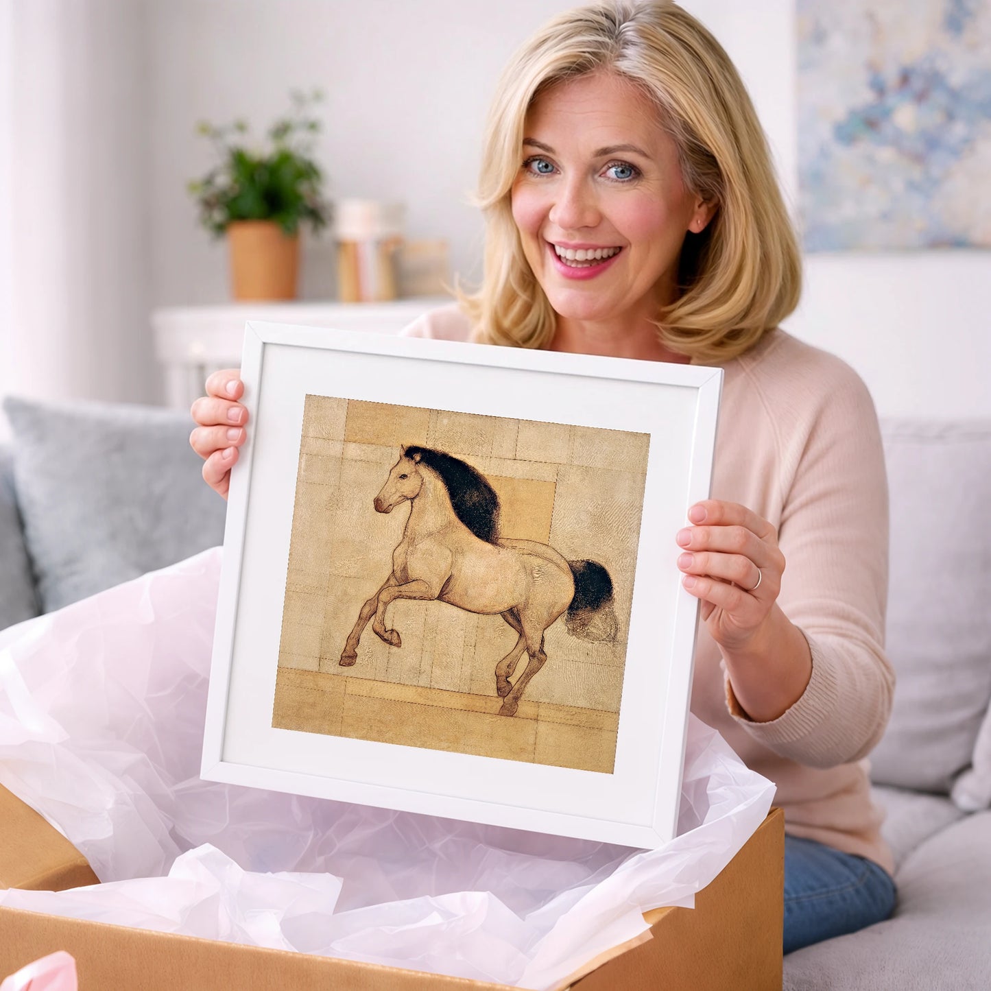 Classical Equine Study - horse portrait art gift idea for horse lovers