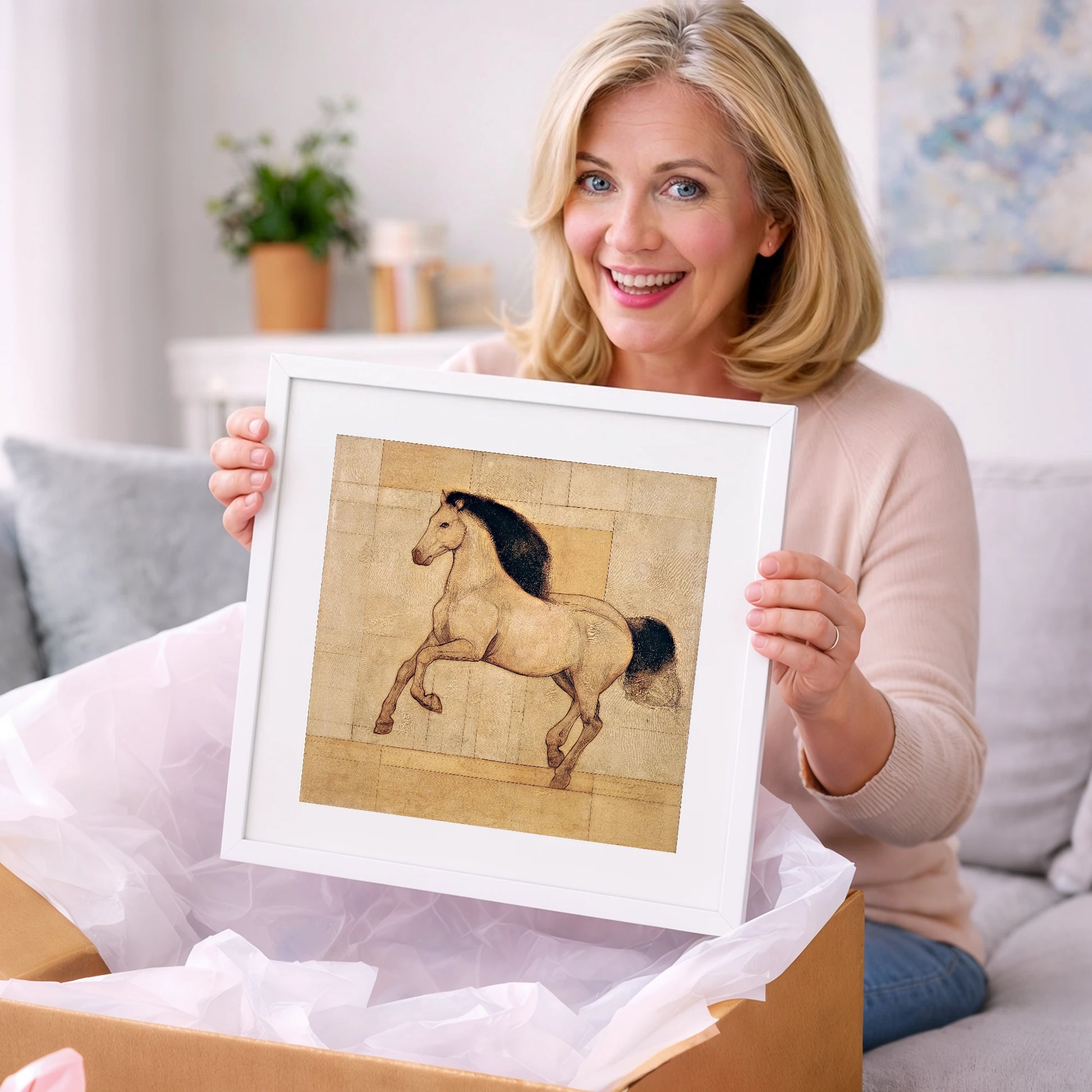 Classical Equine Study - horse portrait art gift idea for horse lovers