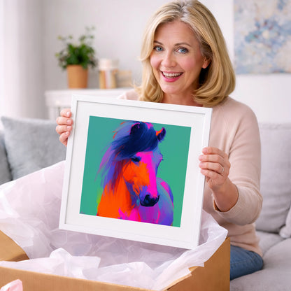 Neon Equine Spirit - horse breed art gift idea for horse lovers