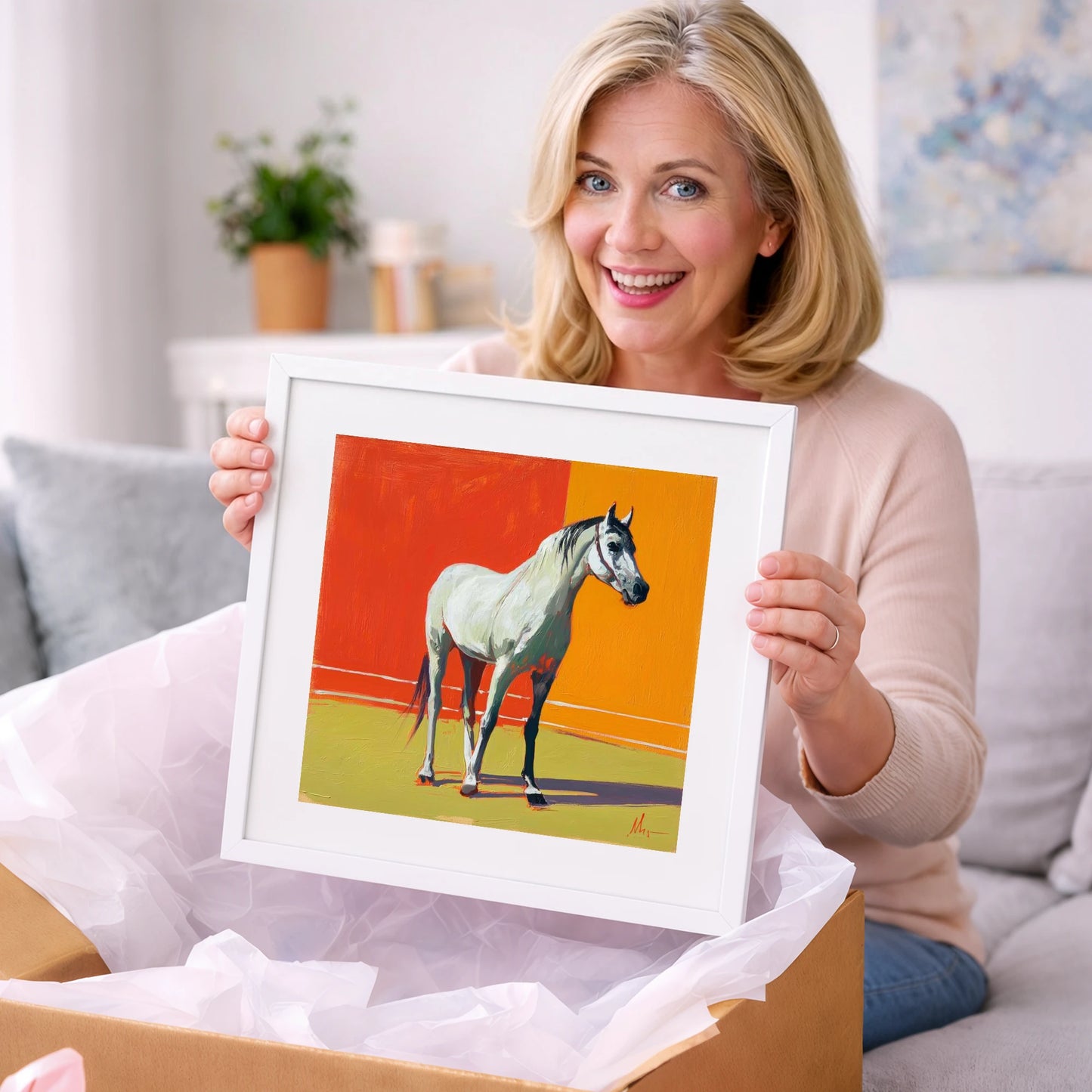 Radiance In Grey - horse breed art gift idea for horse lovers