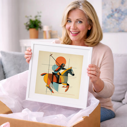 The Geometry of Polo - polo horse art gift idea for horse lovers