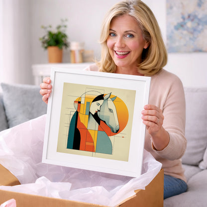 Harmony of Form - horse & rider art gift idea for horse lovers