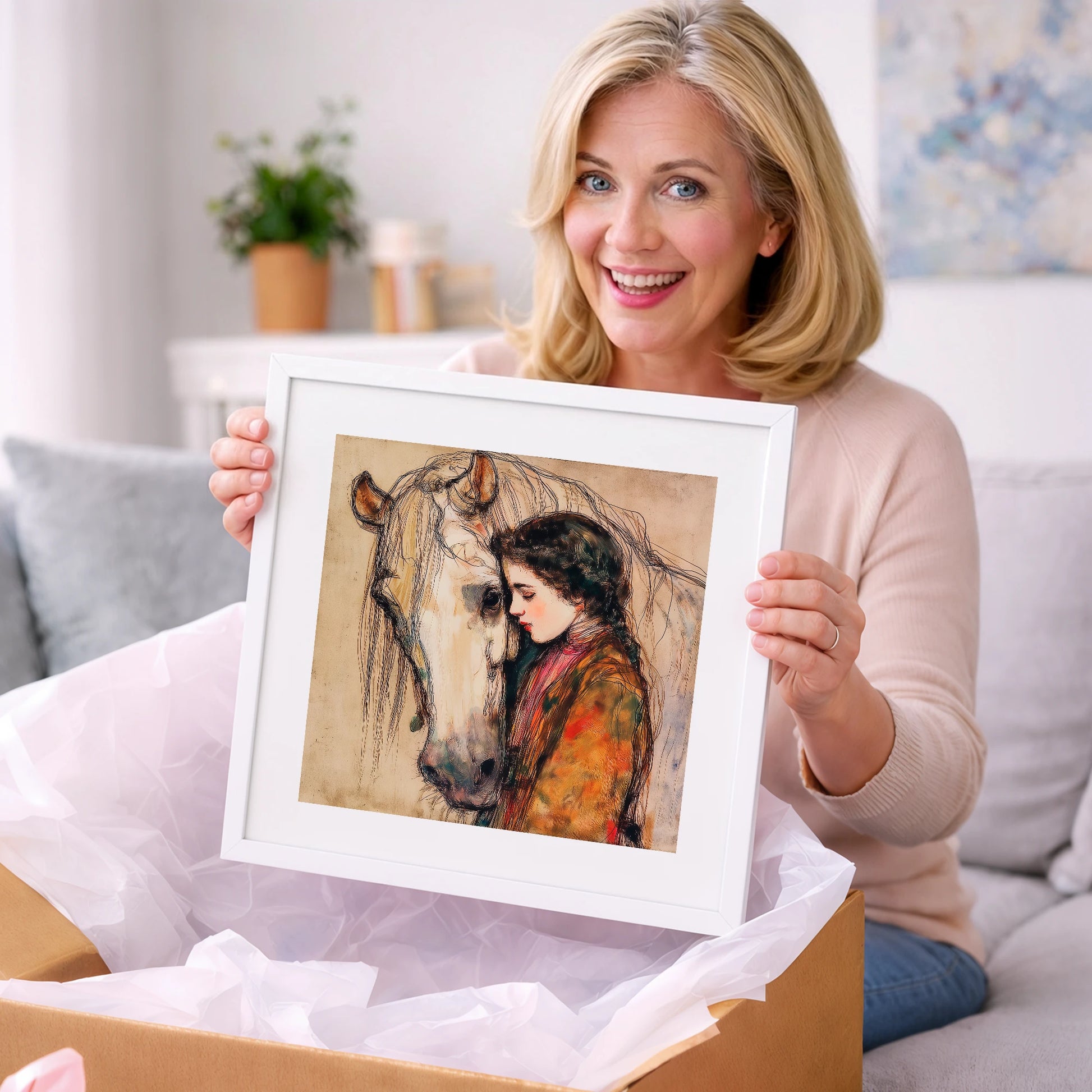 The Silent Language - horse & rider art gift idea for horse lovers