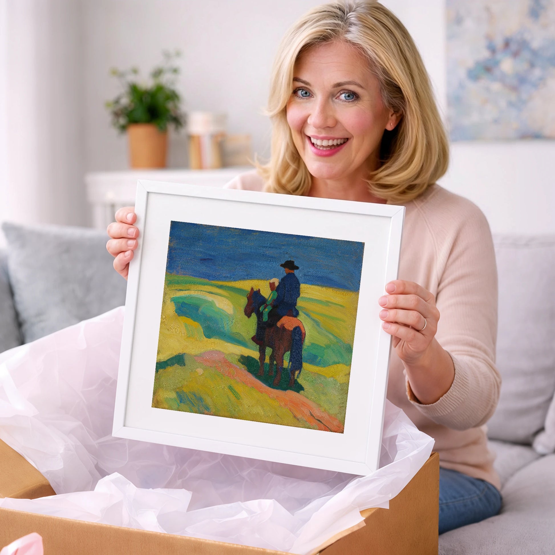 A Shared Horizon - horse & rider art gift idea for horse lovers