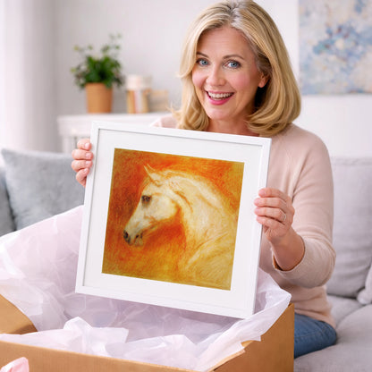 Terracotta Spirit - horse portrait art gift idea for horse lovers