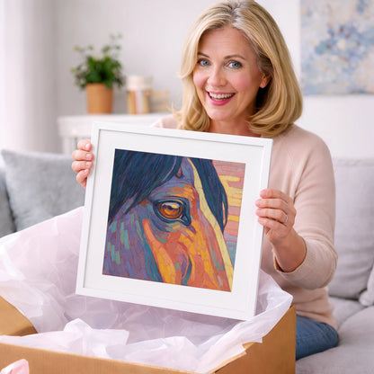 The Vivid Gaze - horse portrait art gift idea for horse lovers
