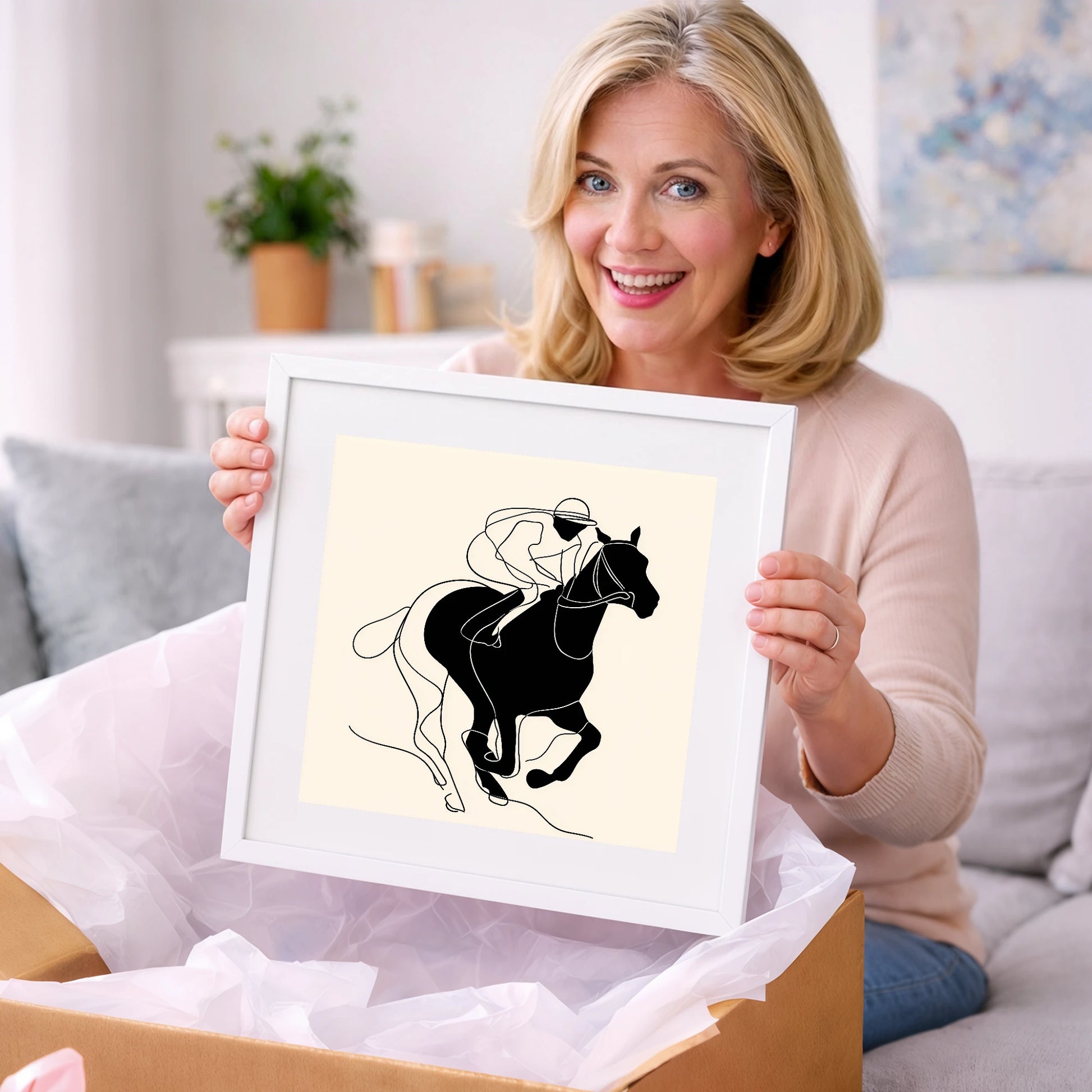 The Final Furlong - racing horse art gift idea for horse lovers