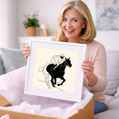 The Final Furlong - racing horse art gift idea for horse lovers