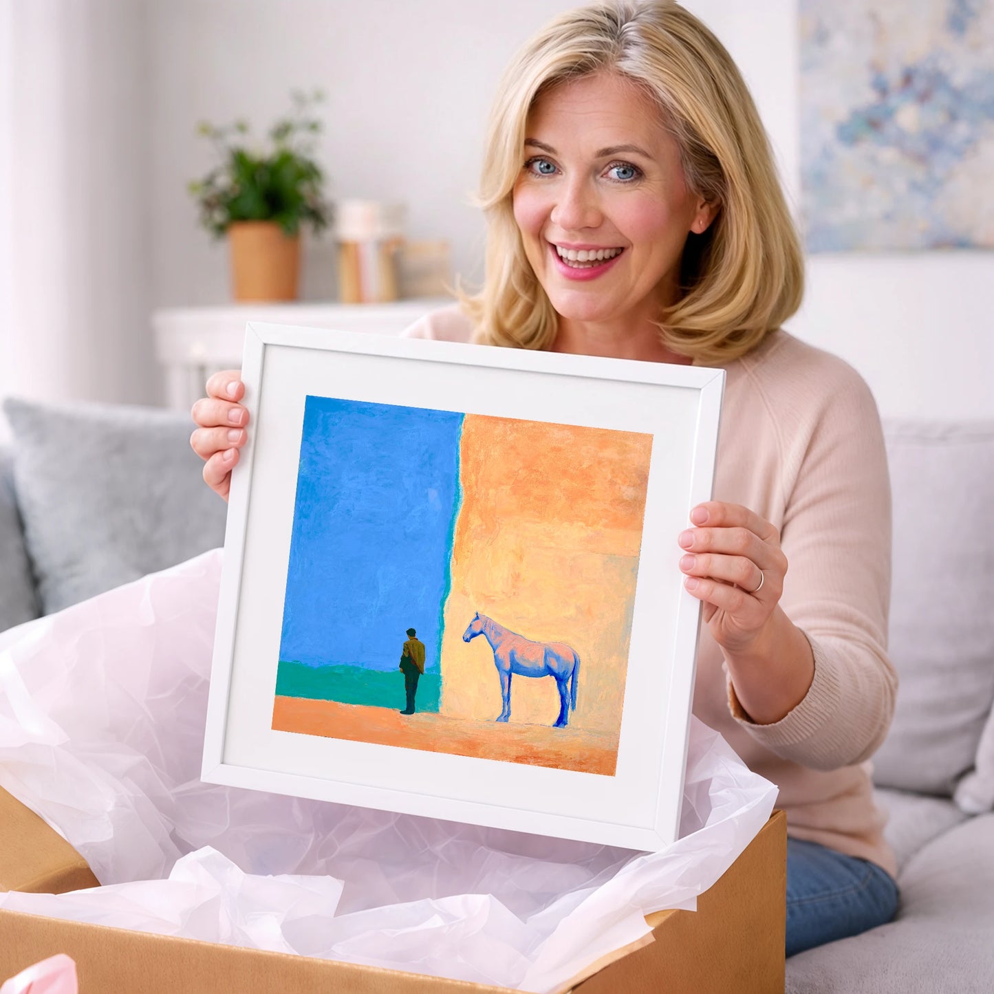 Silent Understanding - horse & rider art gift idea for horse lovers