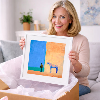 Silent Understanding - horse & rider art gift idea for horse lovers