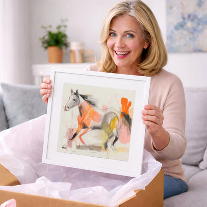 Vibrant Equine Spirit - horse portrait art gift idea for horse lovers