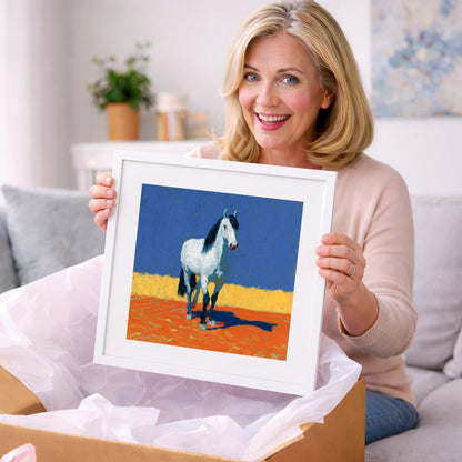 Vivid Horizon Grey - horse breed art gift idea for horse lovers