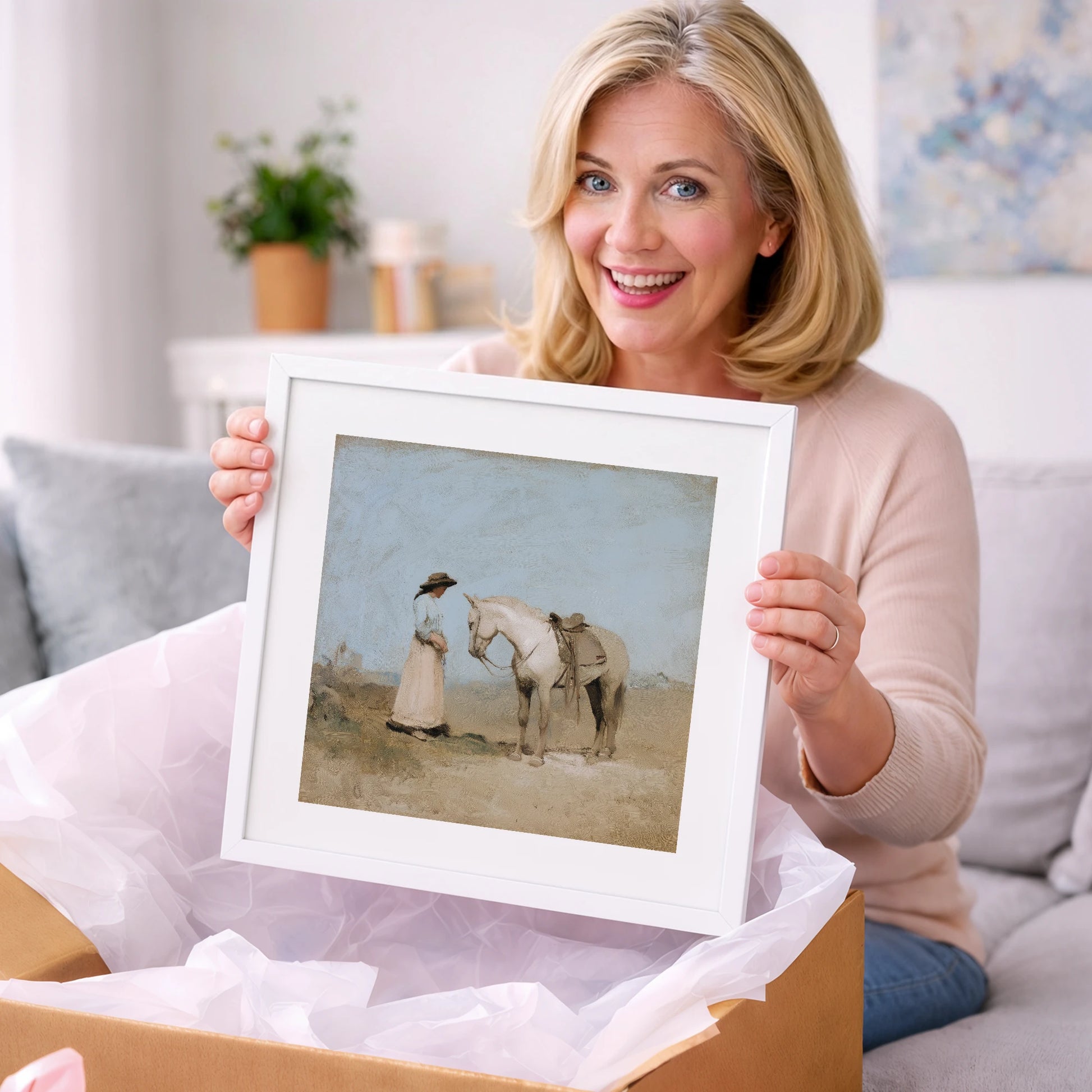 The Unspoken Bond - horse & rider art gift idea for horse lovers