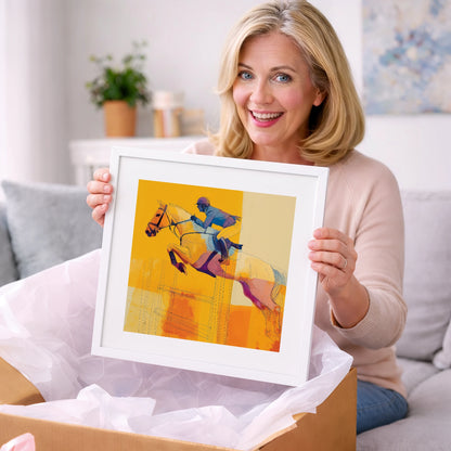 Amber Flight - show jumping horse art gift idea for horse lovers