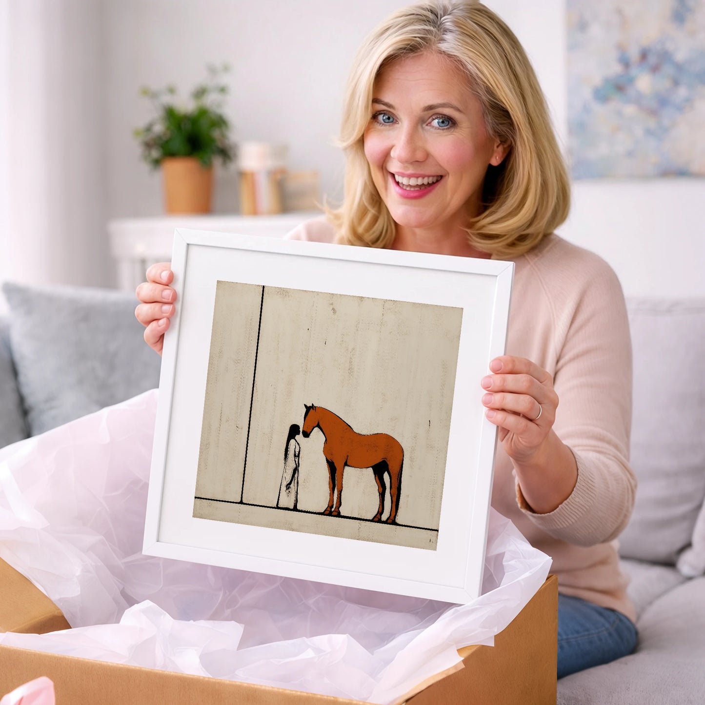 Shared Silence - horse & rider art gift idea for horse lovers