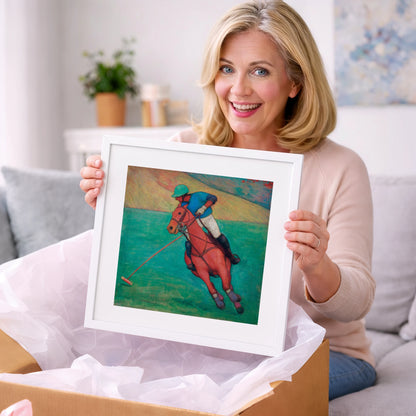 The Crimson Chukka - polo horse art gift idea for horse lovers