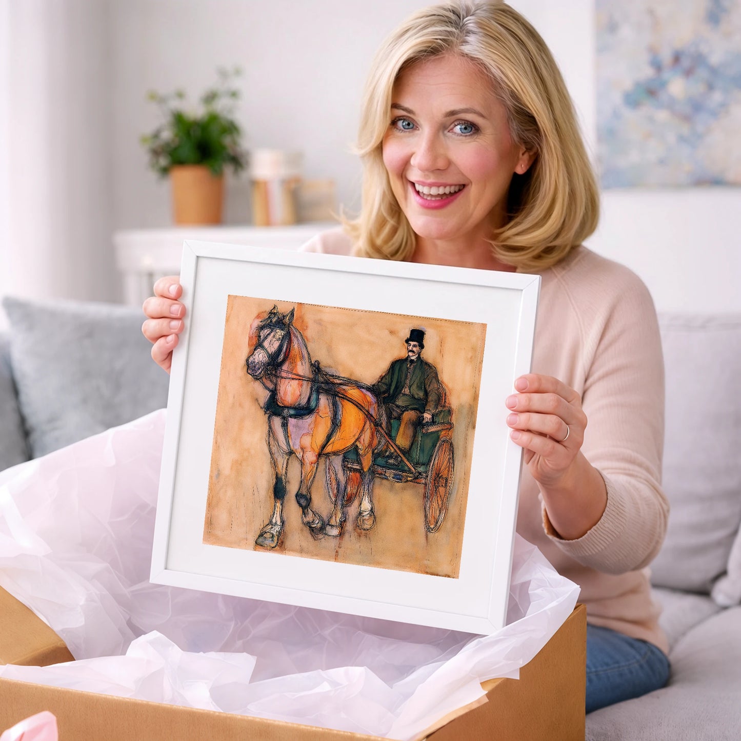 Gentleman of the Reins - working horse art gift idea for horse lovers