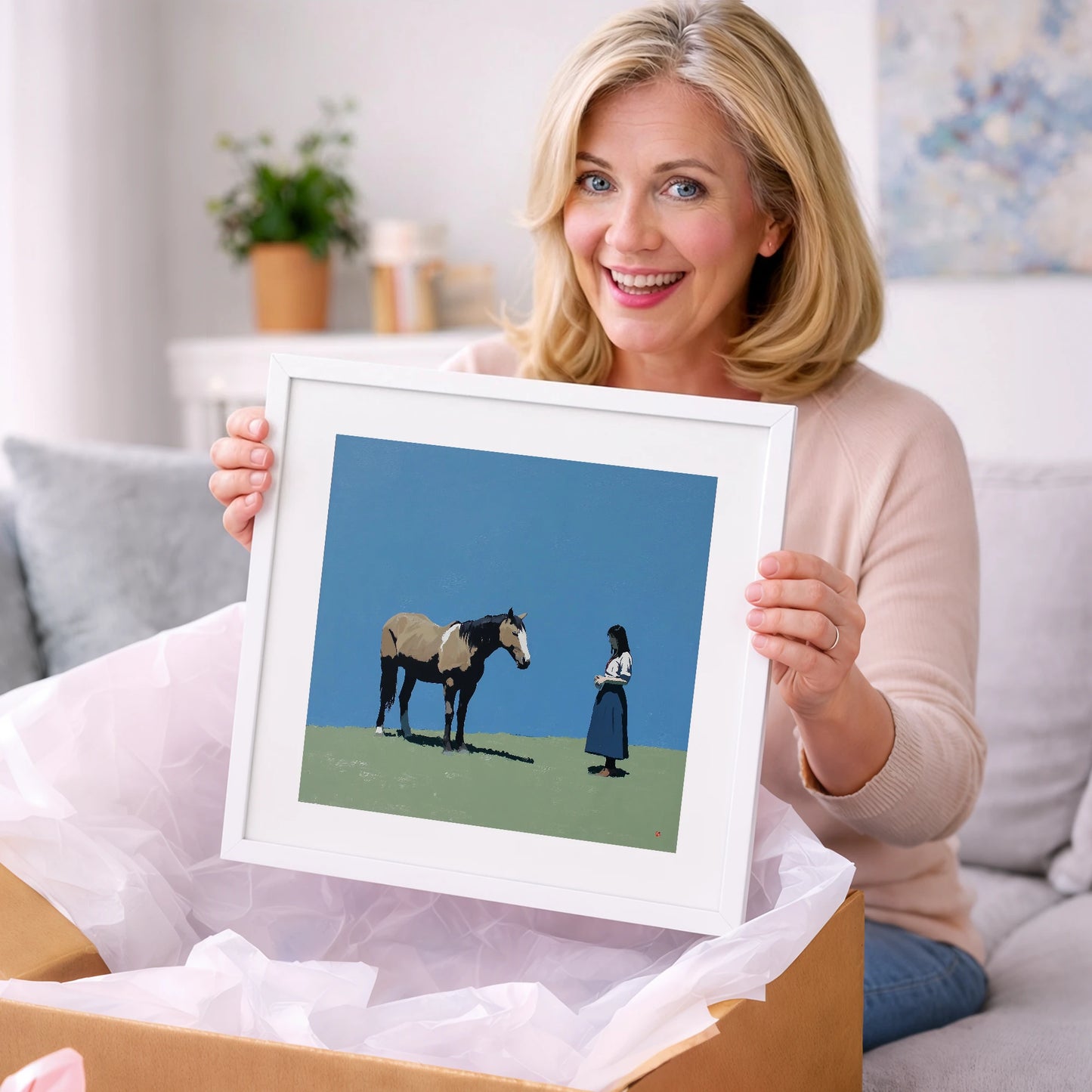 Silent Understanding - horse & rider art gift idea for horse lovers