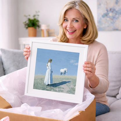 The Quiet Companion - horse & rider art gift idea for horse lovers