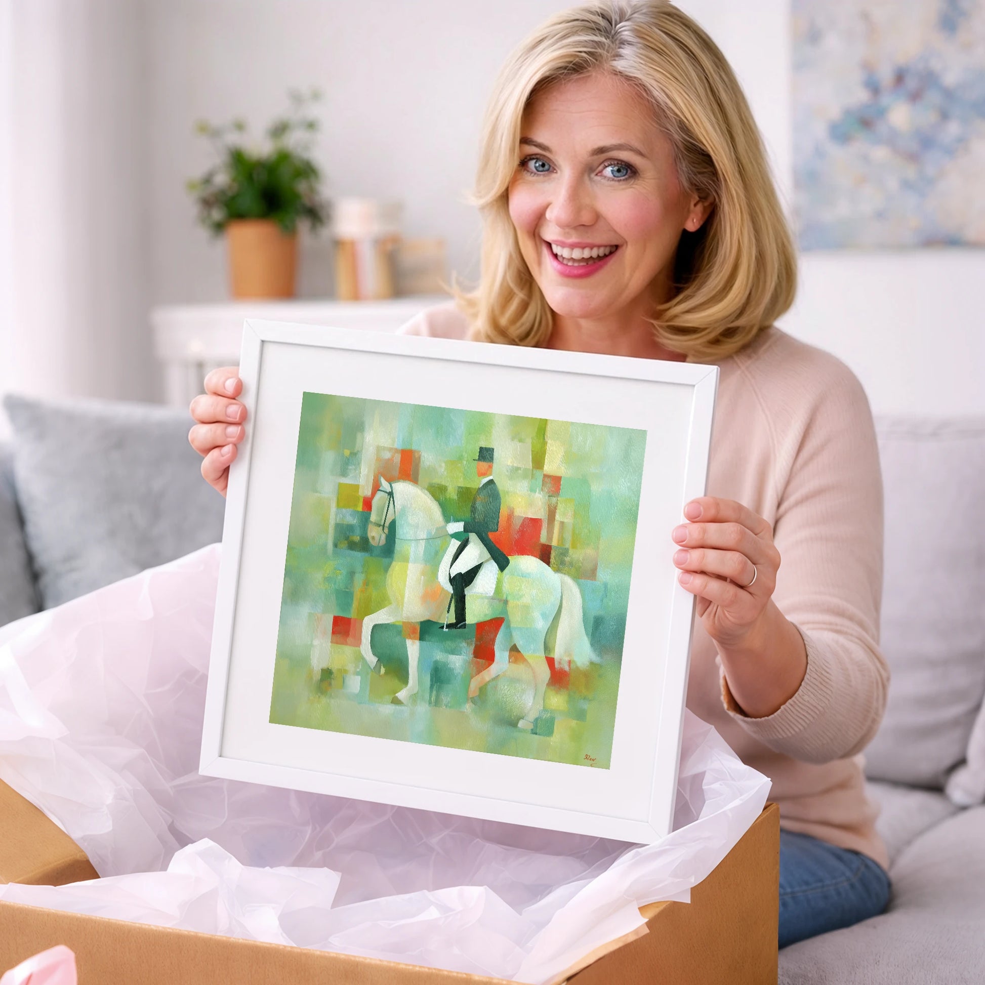 Collected In Colour - dressage horse art gift idea for horse lovers