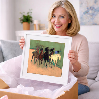 The Front Runners - racing horse art gift idea for horse lovers
