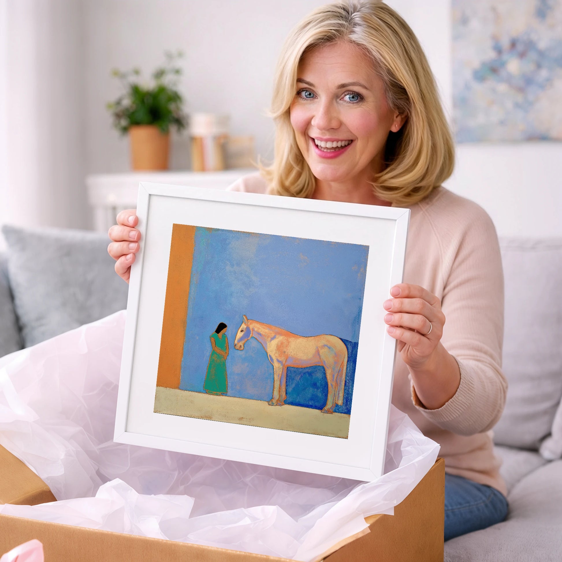 Silent Understanding - horse & rider art gift idea for horse lovers