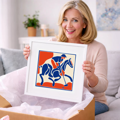 The Decisive Strike - polo horse art gift idea for horse lovers