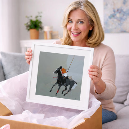 Dynamic Polo Strike - polo horse art gift idea for horse lovers