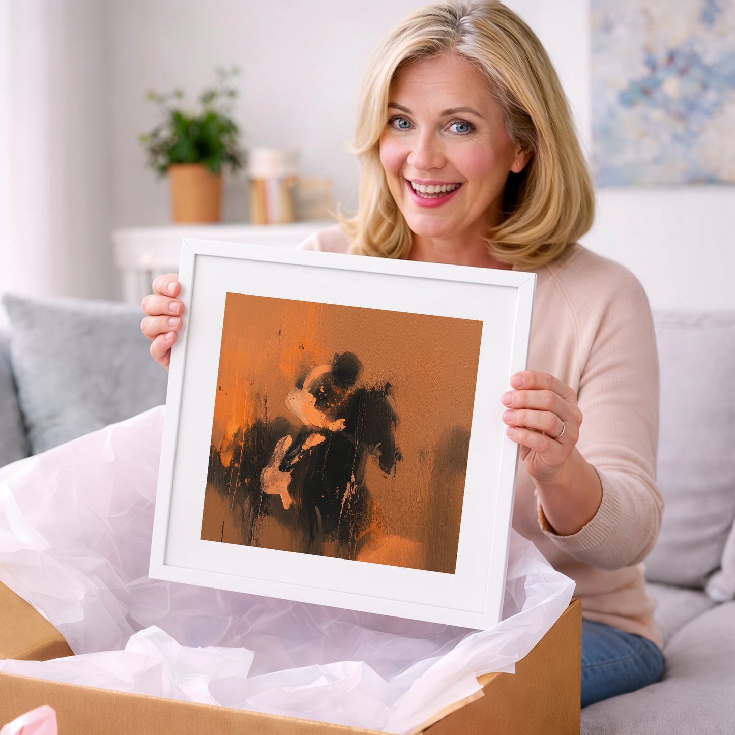 Through the Amber Dust - racing horse art gift idea for horse lovers